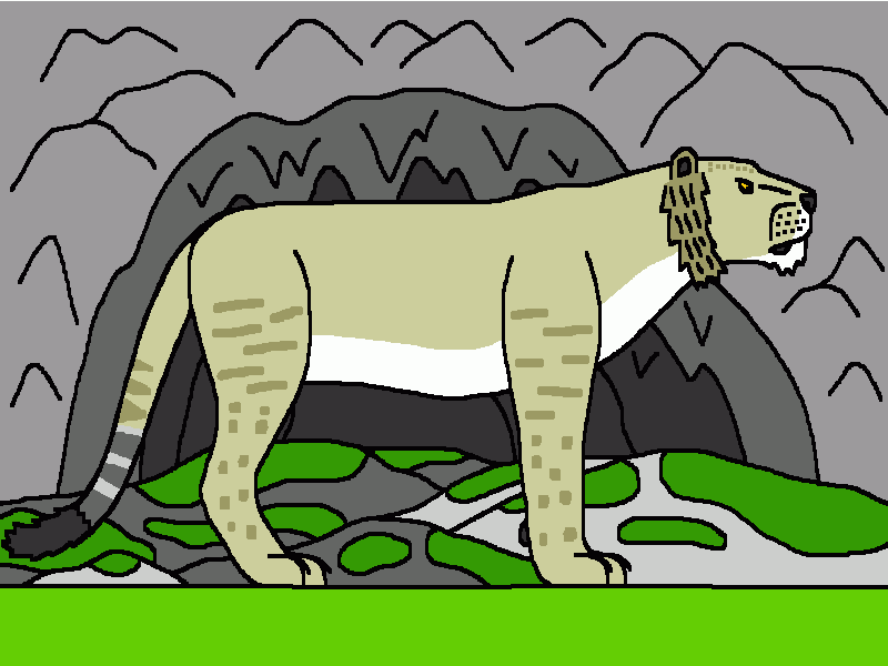 el león de las cavernas para colorear