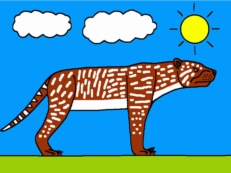 el león marsupial para colorear