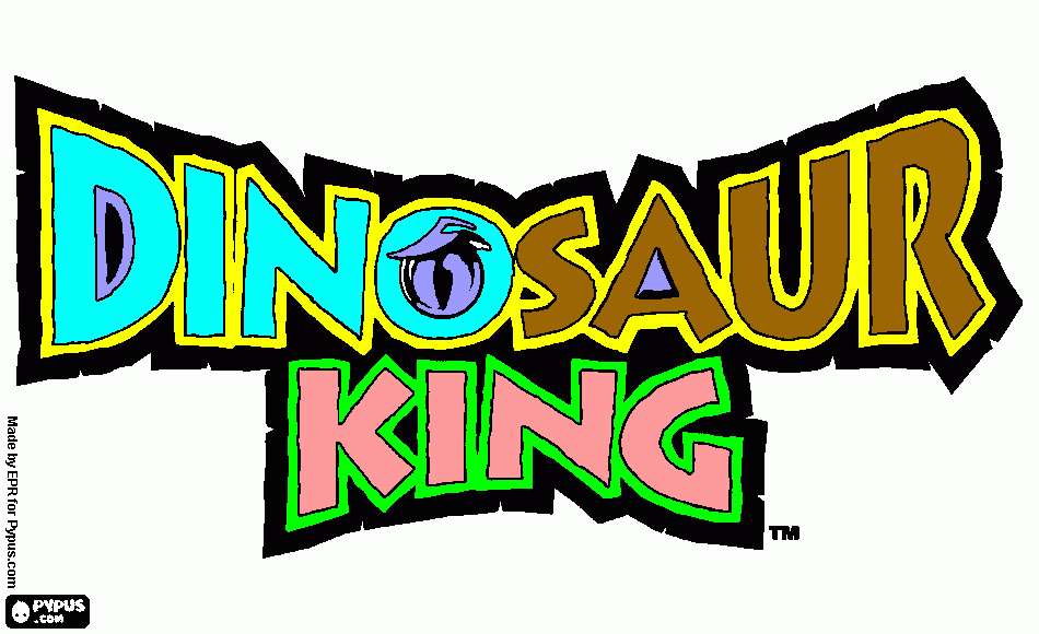 El logo de la serie Dinosaur King. para colorear