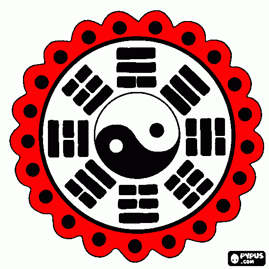 EL MANDAL DEL yin-yang para colorear