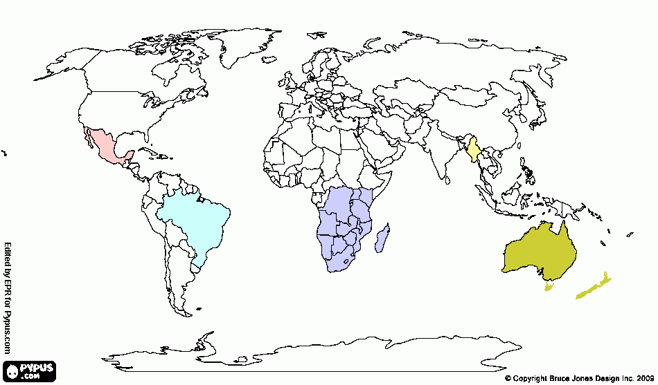 el mapa de ciencias  para colorear