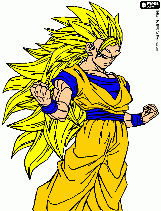 el mejor super saiyan para colorear