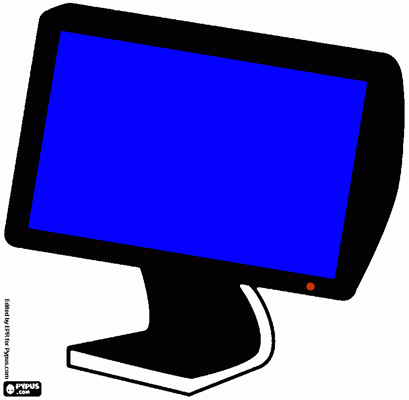 El monitor para colorear