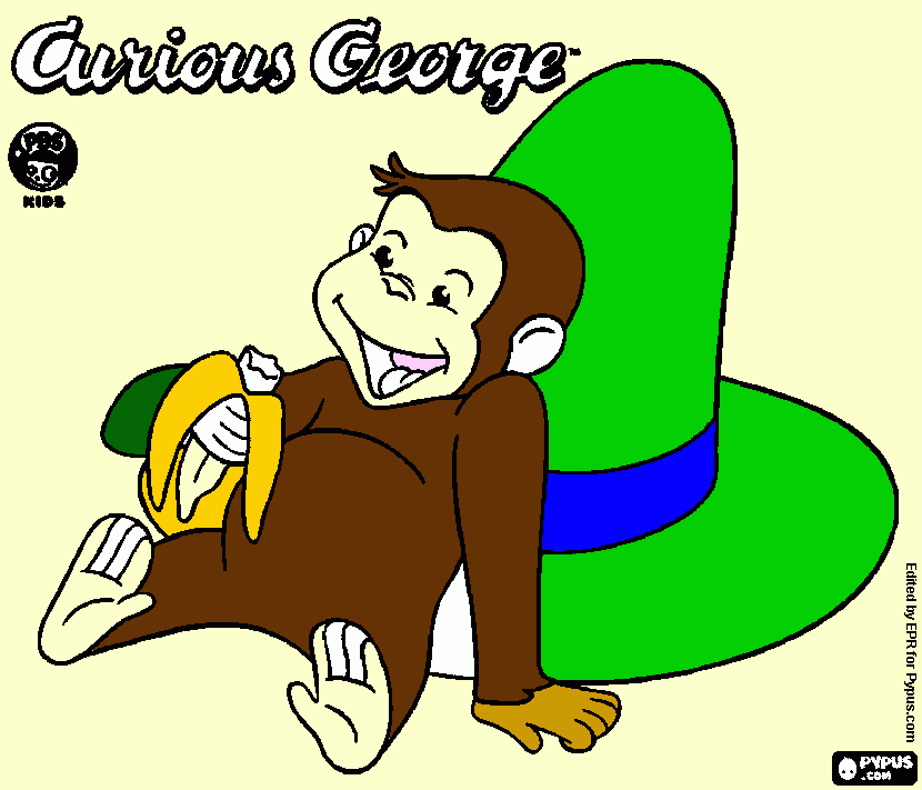 el mono jorge para colorear