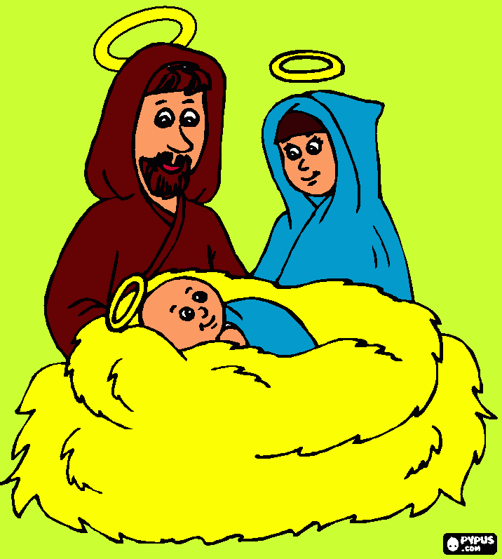 EL NACIMIENTO DEL SALVADOR para colorear