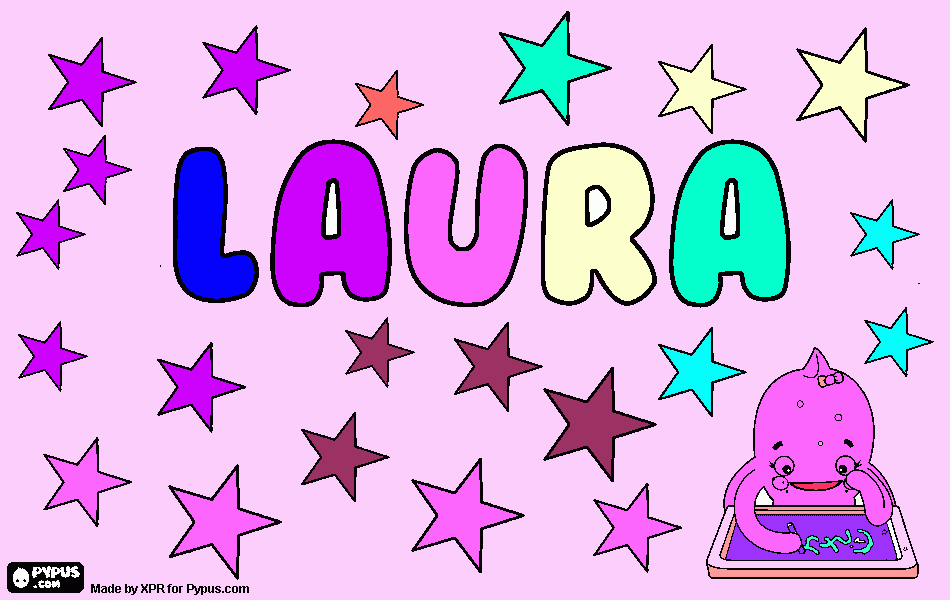 el nombre de  mi hermana para colorear