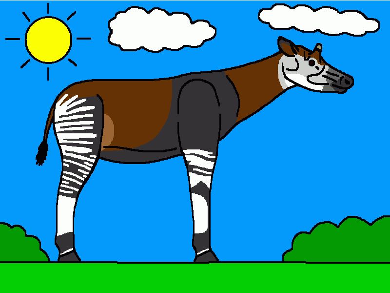 el okapi para colorear