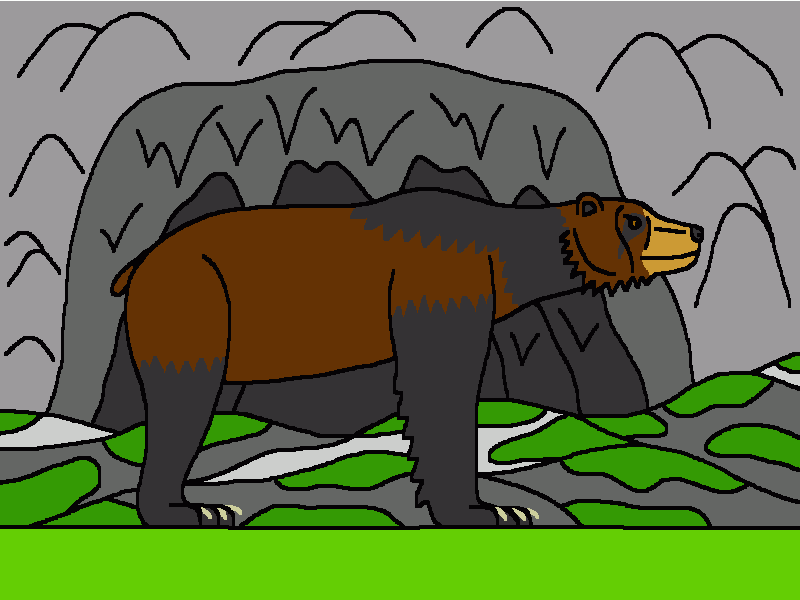 el oso de las cavernas para colorear