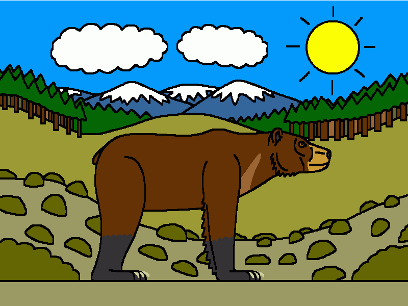 el oso del Atlas para colorear