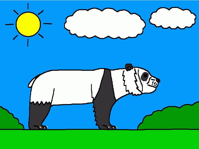 el oso panda para colorear