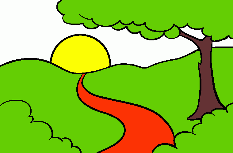 EL PAISAJE NATURAL para colorear