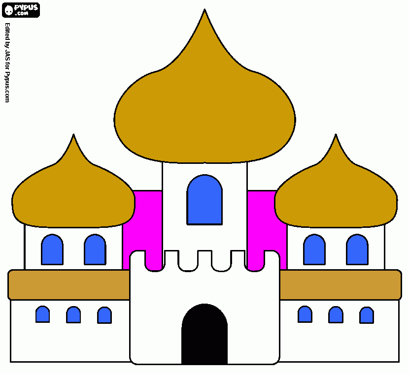 el palacio de aladin coloreado para colorear