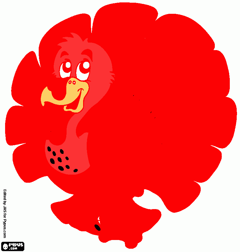 el pavo gluglu glu para colorear