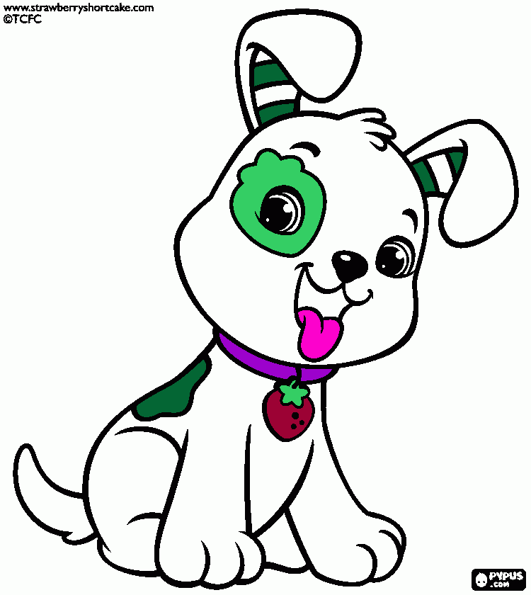 el perro de rosita fresita para rodrigo para colorear