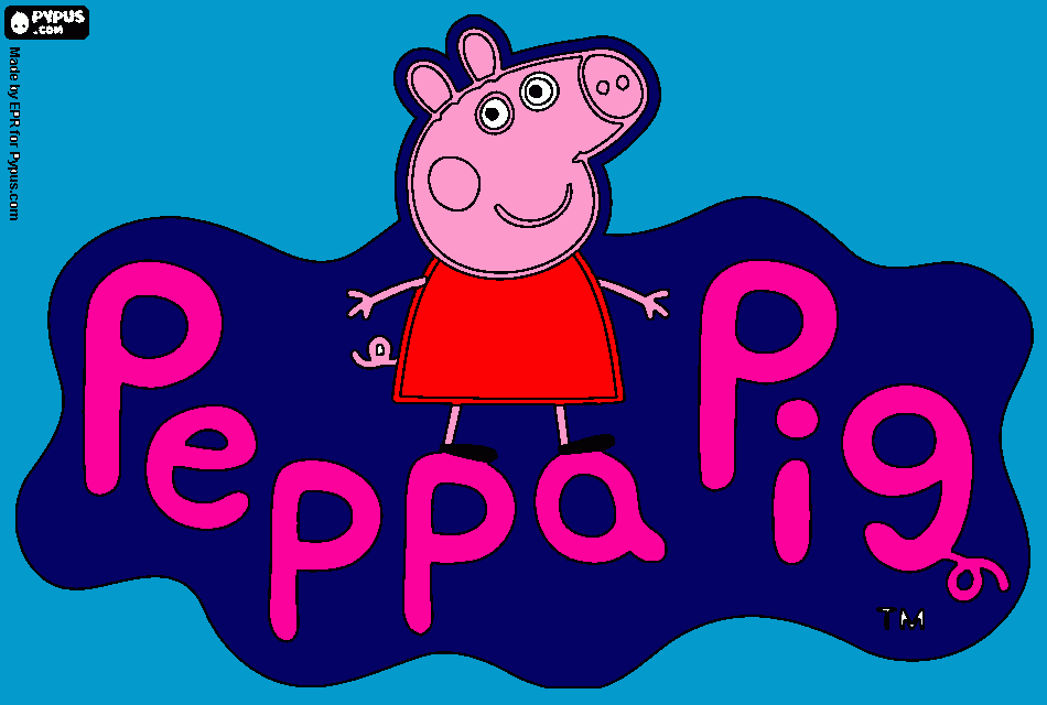 el personaje de peppa pig para colorear