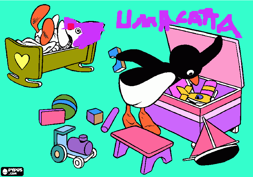 el  pingui    para colorear