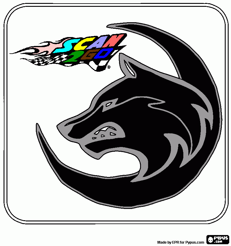 El poder del lobo solitario de Scan2Go. para colorear
