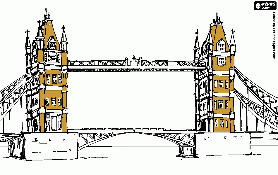 el puente de londres para colorear