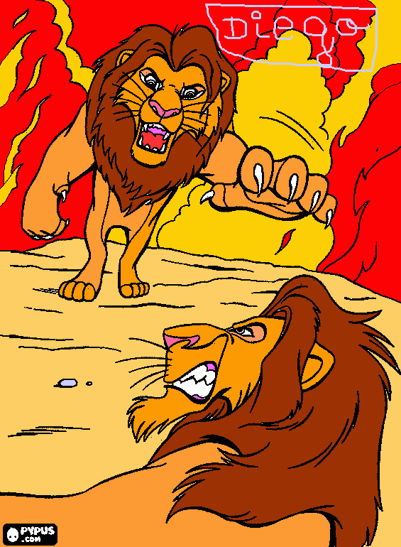 El Rey Leon de Diego para colorear