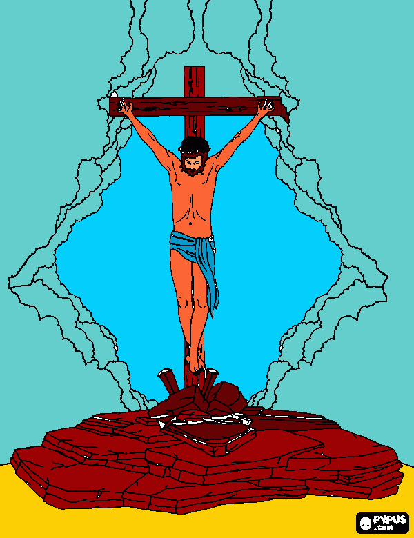 EL SACRIFICIO DE JESUS NUESTRO PADRE para colorear