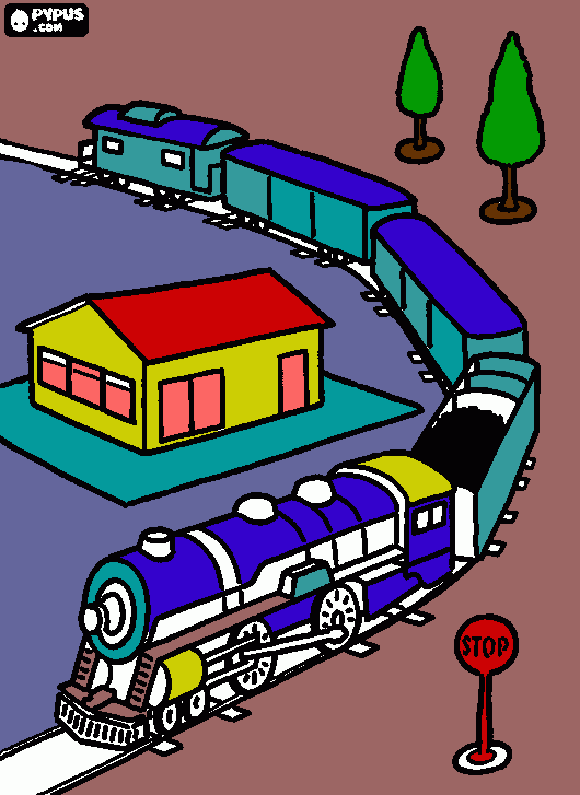 EL TREN DE MITRE ARGENTINA para colorear
