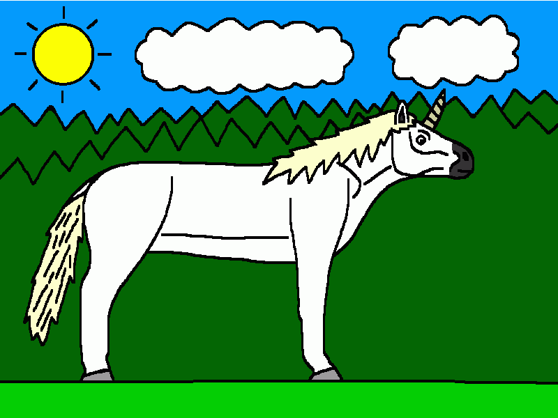 el unicornio para colorear