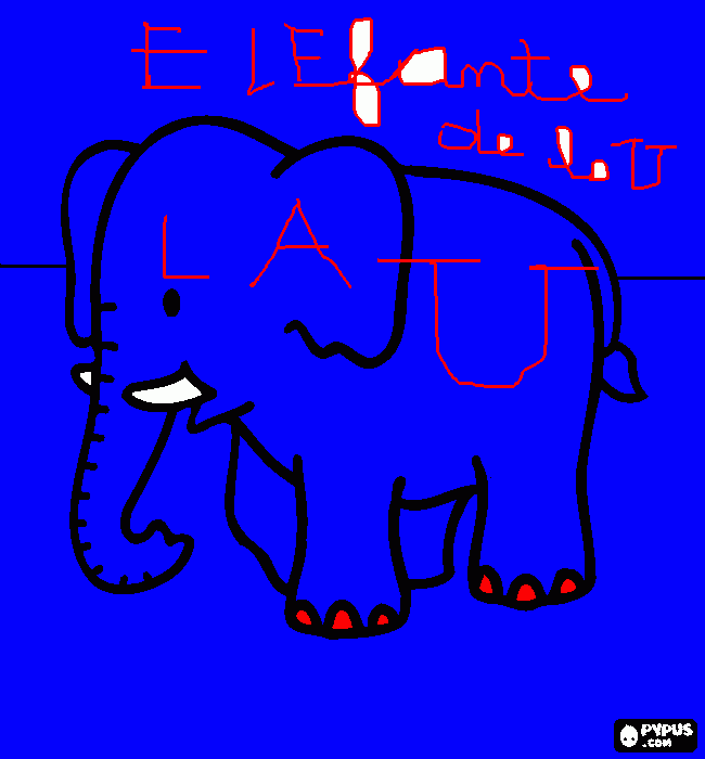 elefante del bulla  para colorear