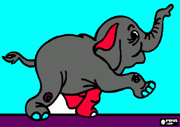 elefantito     bebe para colorear