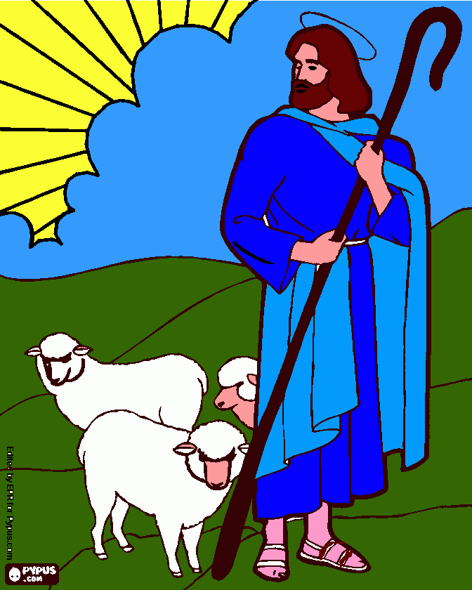 ELPASTOR Y SUS OVEJAS para colorear