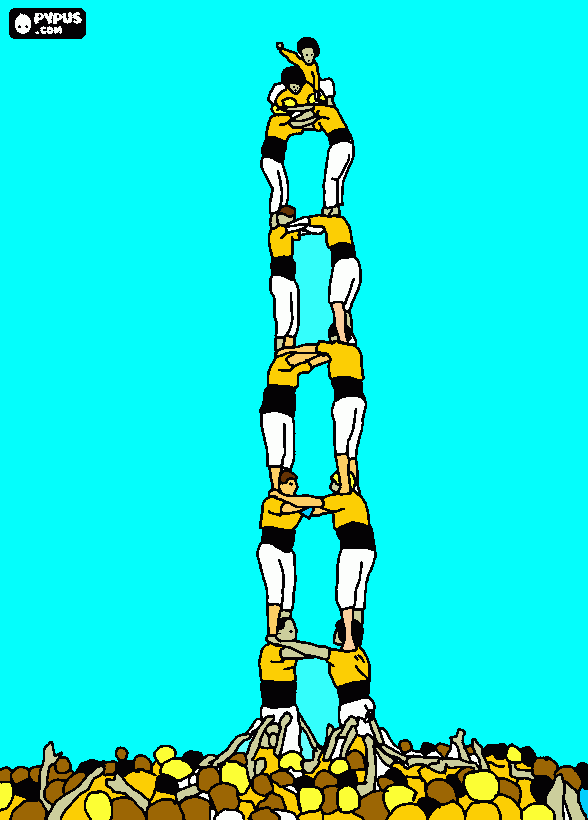 els castellers para colorear