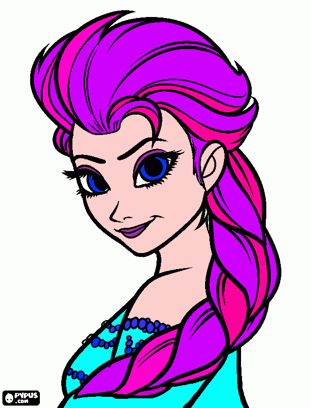 ELSA ES LINDA GUAPA Y TANVIEN CHUSCA para colorear