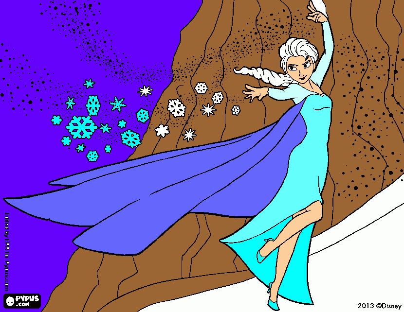 ElsaFrozen para colorear
