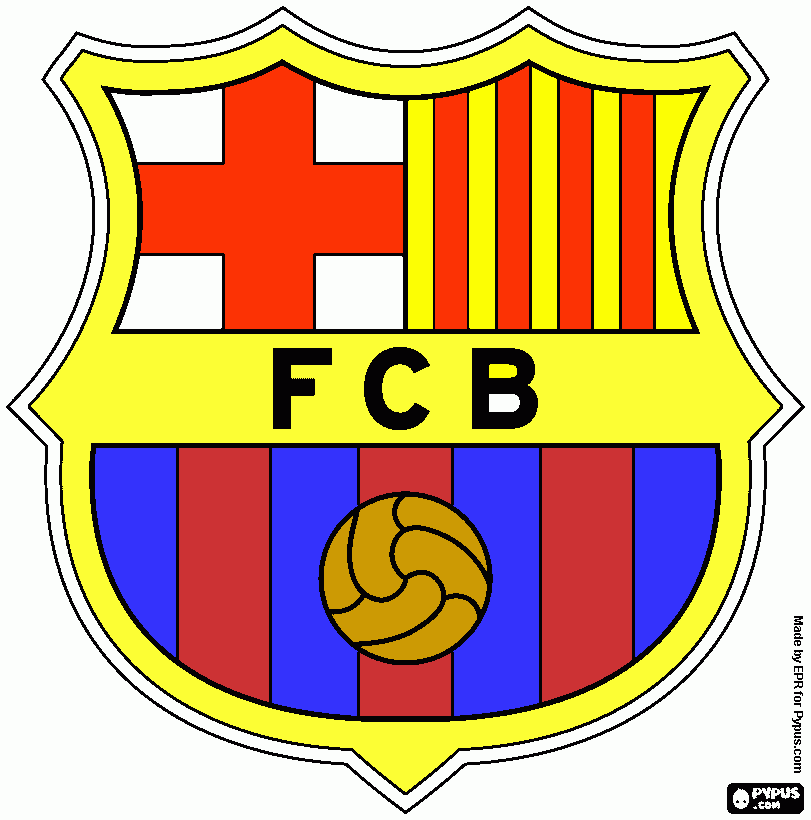 emblema FC Barcelona para colorear