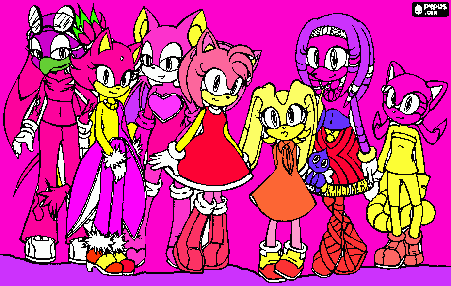 emy rose y sus amigas para colorear