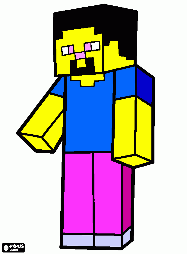 en realidad este es steve para colorear
