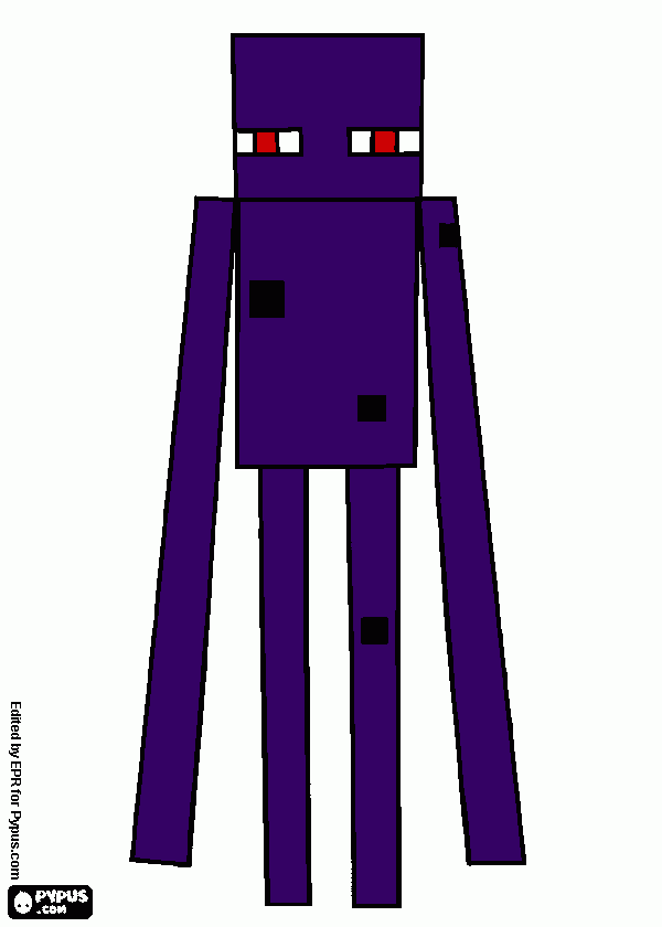 endermanrojo para colorear