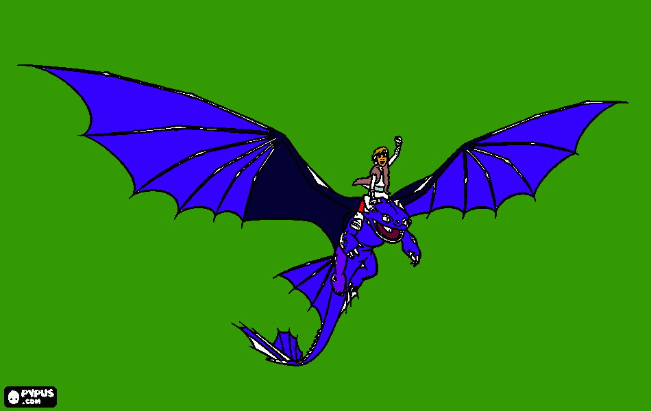 entrenando a tu dragon para colorear