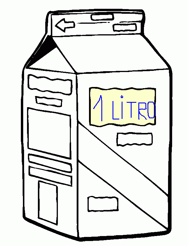 envase leche para colorear