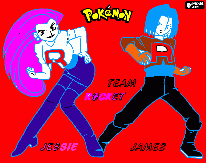 equipo rocket para colorear