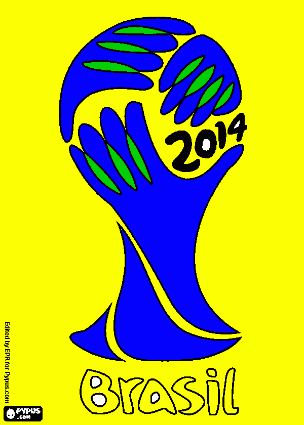 es   una    copa    mundial para colorear