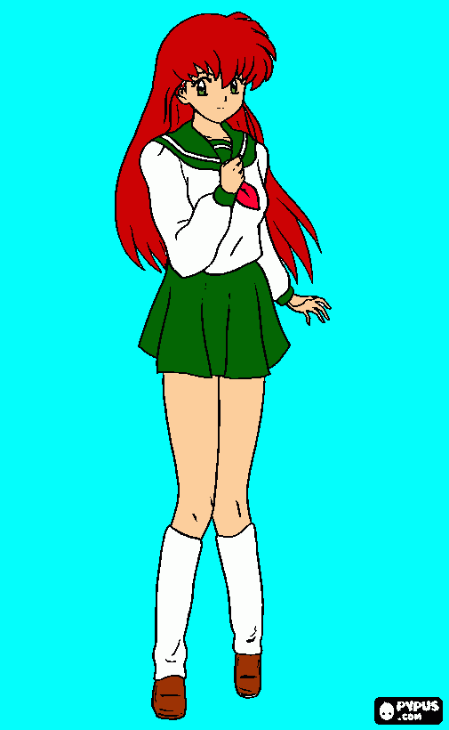 Es Aome pero como Susana Uchiha Higurashi para colorear