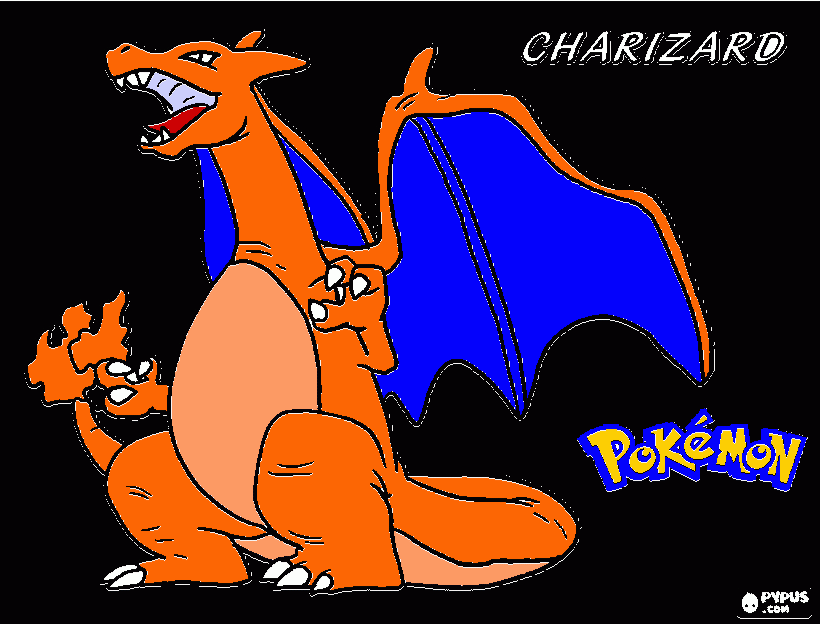 es charizard para colorear