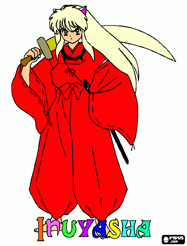 es de inuyasha para colorear