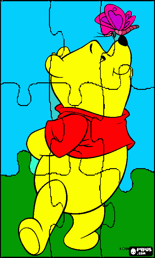 es de winnie de poh para colorear