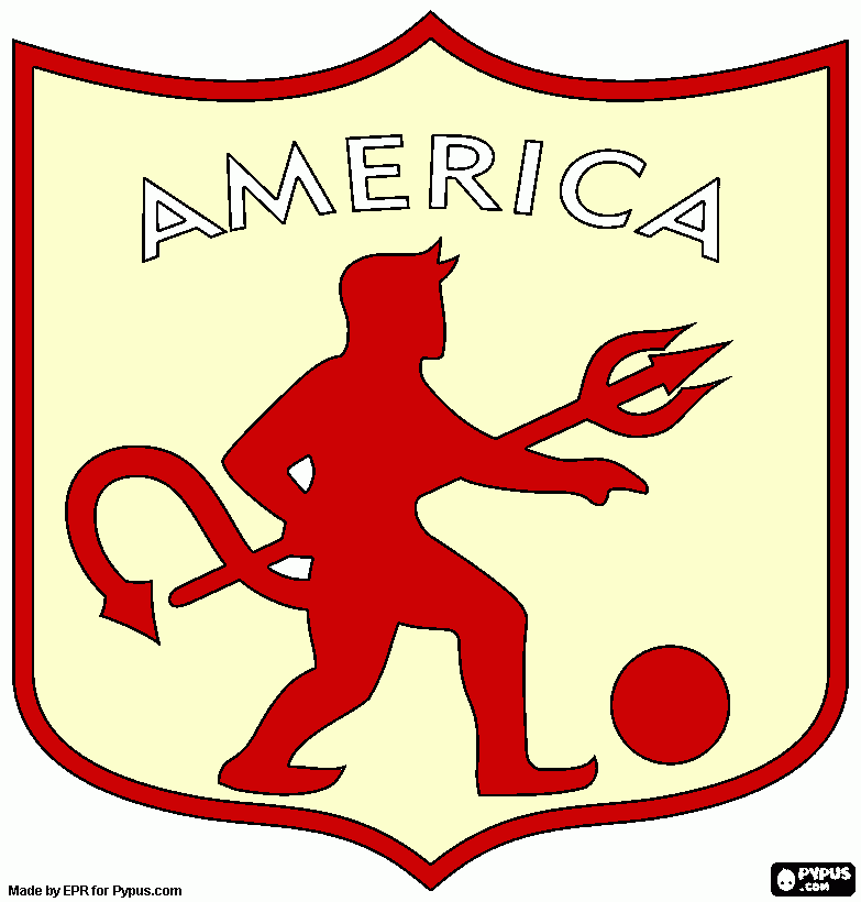 es el escudo del america   para colorear