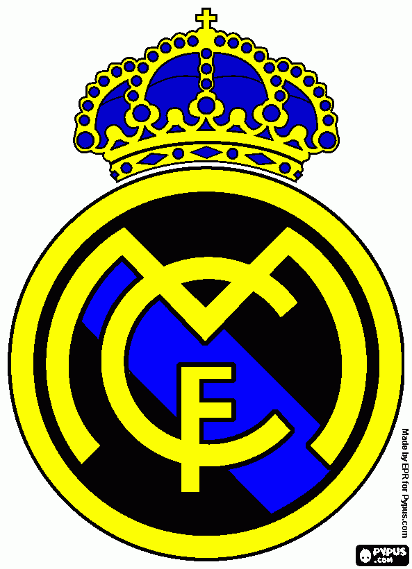 es el escudo del real madril para colorear
