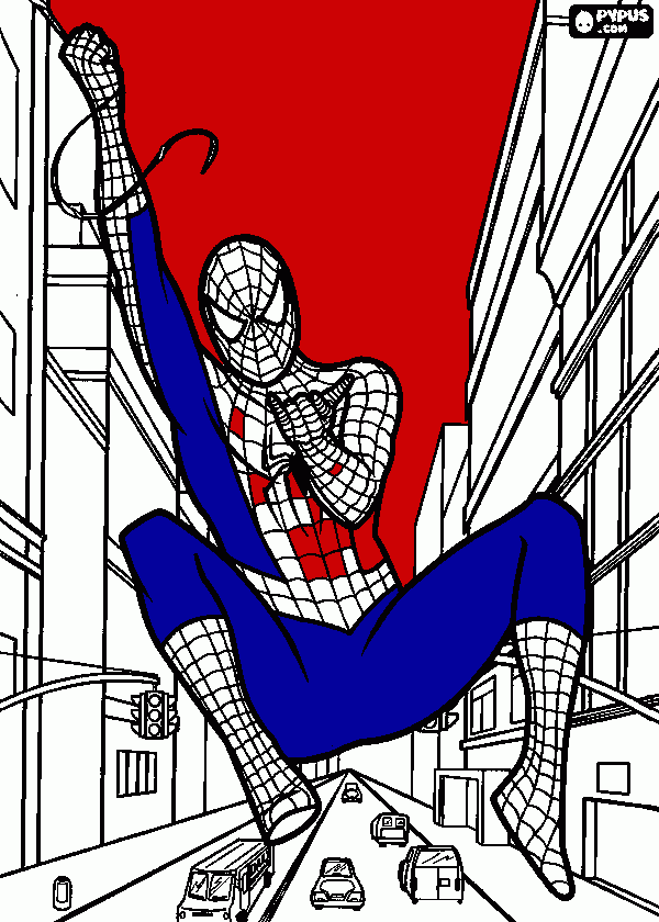 ES EL HOMBRE ARAÑA para colorear