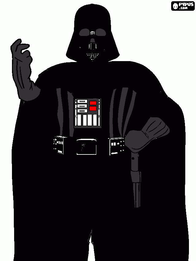 es el malbado darth vader para colorear