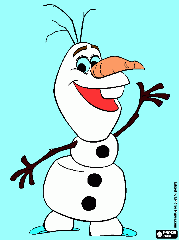 olaf frozen para dibujar