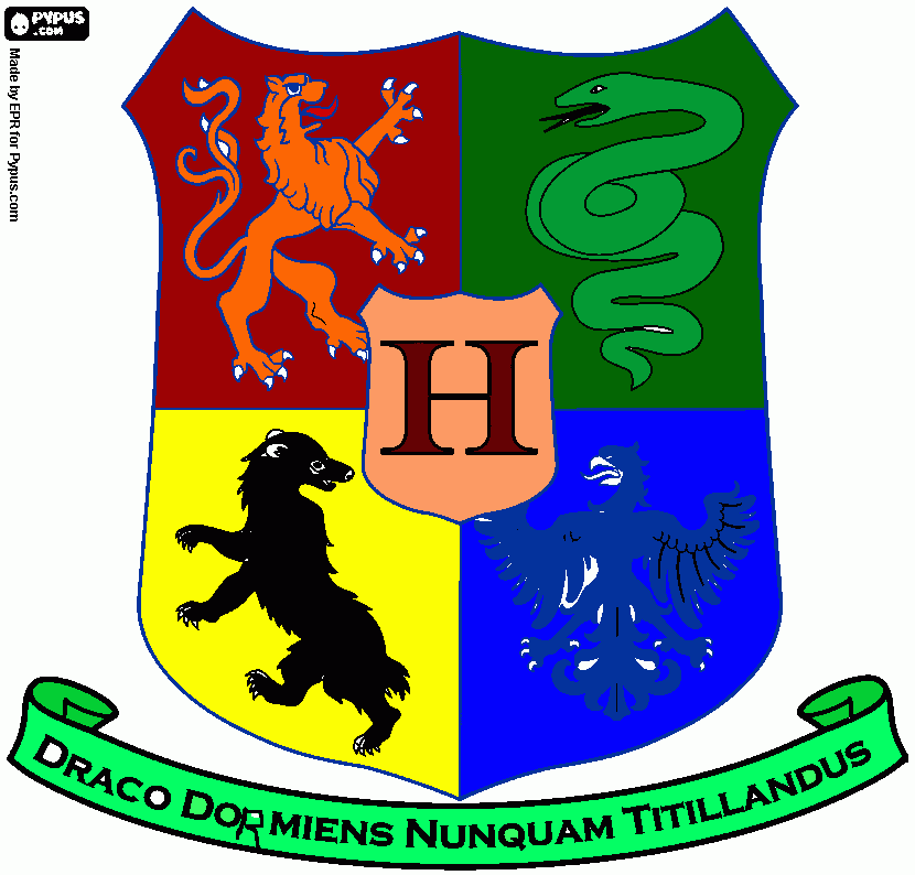 es HOWARTS un colegio de magia y hechicera,. para colorear